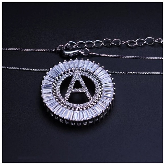 The TEGAI Austrian Crystals Initial Necklace - Picture 3 of 9